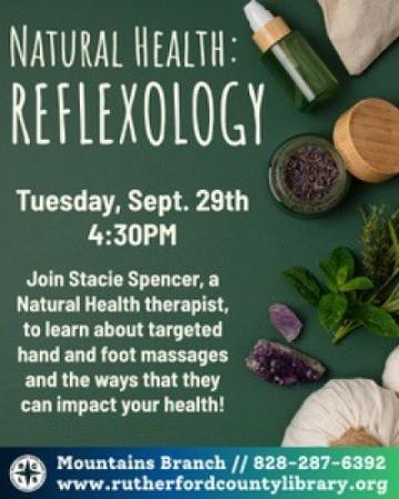 Mountains Branch Library Event - Natural Health Reflexology - 9/29/26 at 4:30 PM