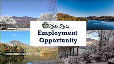 Employment Opportunity Banner Employment Opportunity Banner with Lake Lure in all four seasons