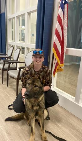 K-9 Koda with K-9 Handler Officer Kourtney 