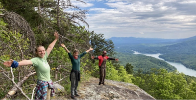 Hikers on Youngs Mountain Trail