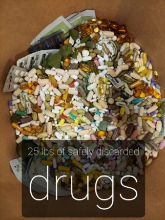25 lds of drugs for disposal