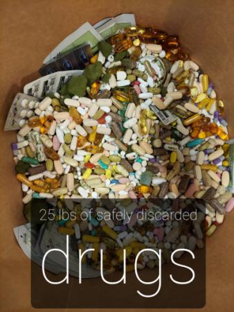 25 lds of drugs for disposal