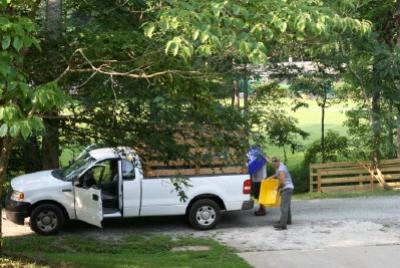 Curbside Recycling Truck