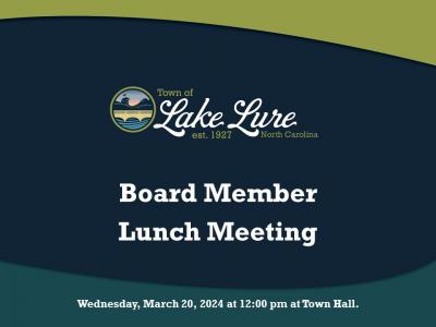 Board Member Lunch Meeting Sign