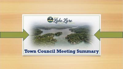 Town Council Meeting Summary Banner