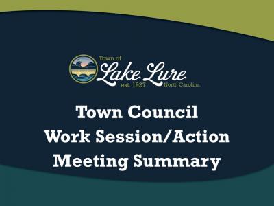 Town Council Work Session-Action Meeting Summary Sign