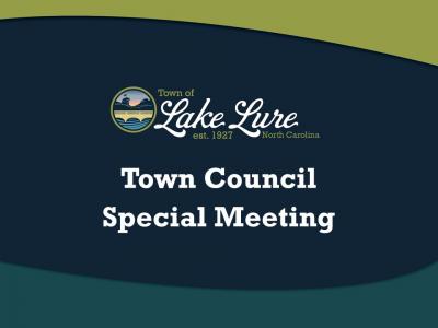 Town Council Special Meeting sign
