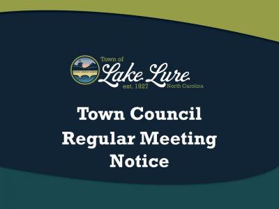 Town Council Regular Meeting Sign