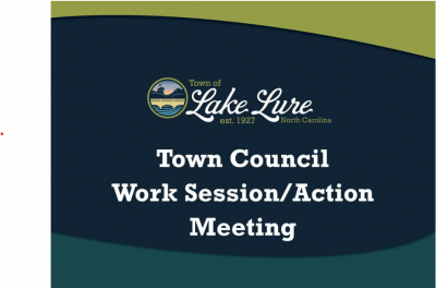 Town Council and Work Session Meeting Sign