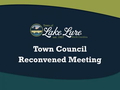 Reconvened Town Council Meeting Sign Reconvened Town Council Meeting Sign