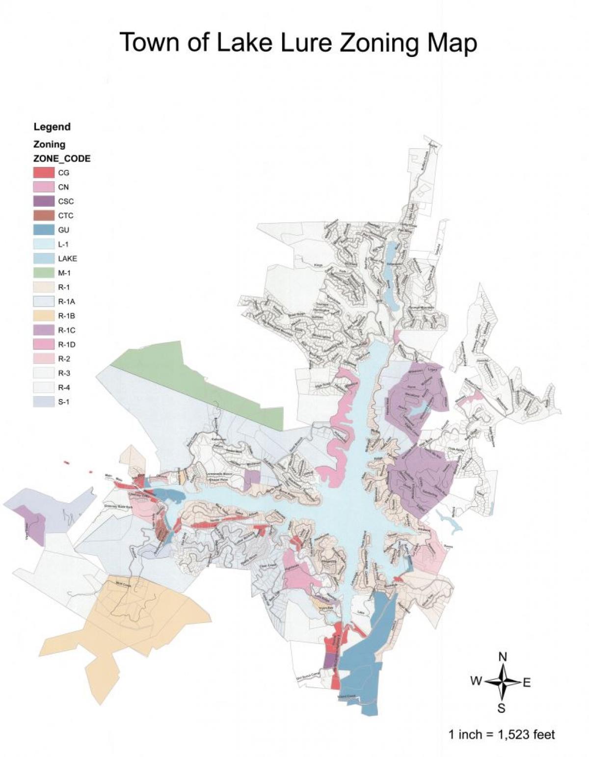 Town of Lake Lure Zoning Map