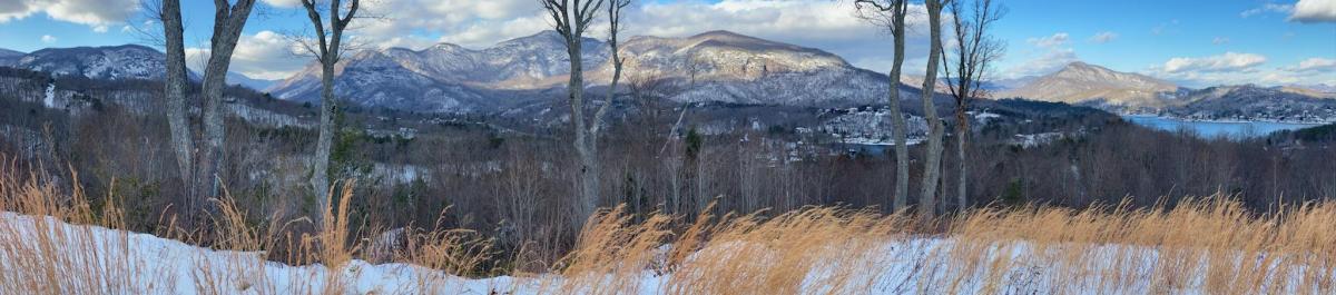 Snow Scene in Lake Lure 1-18-22