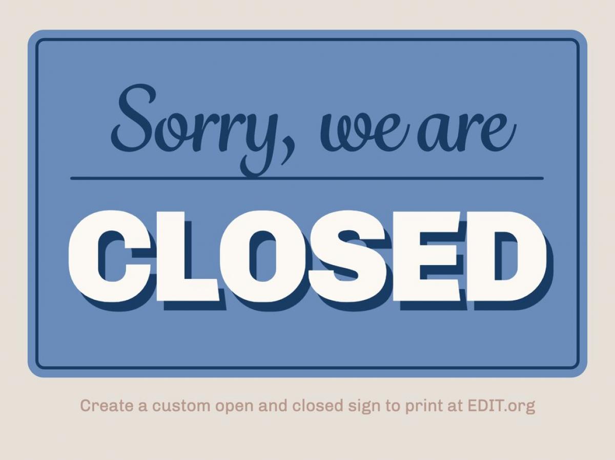 Office Closed SIgn