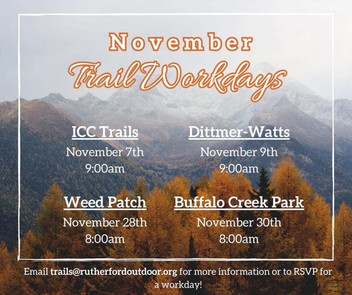 November 2023 Trail Workdays