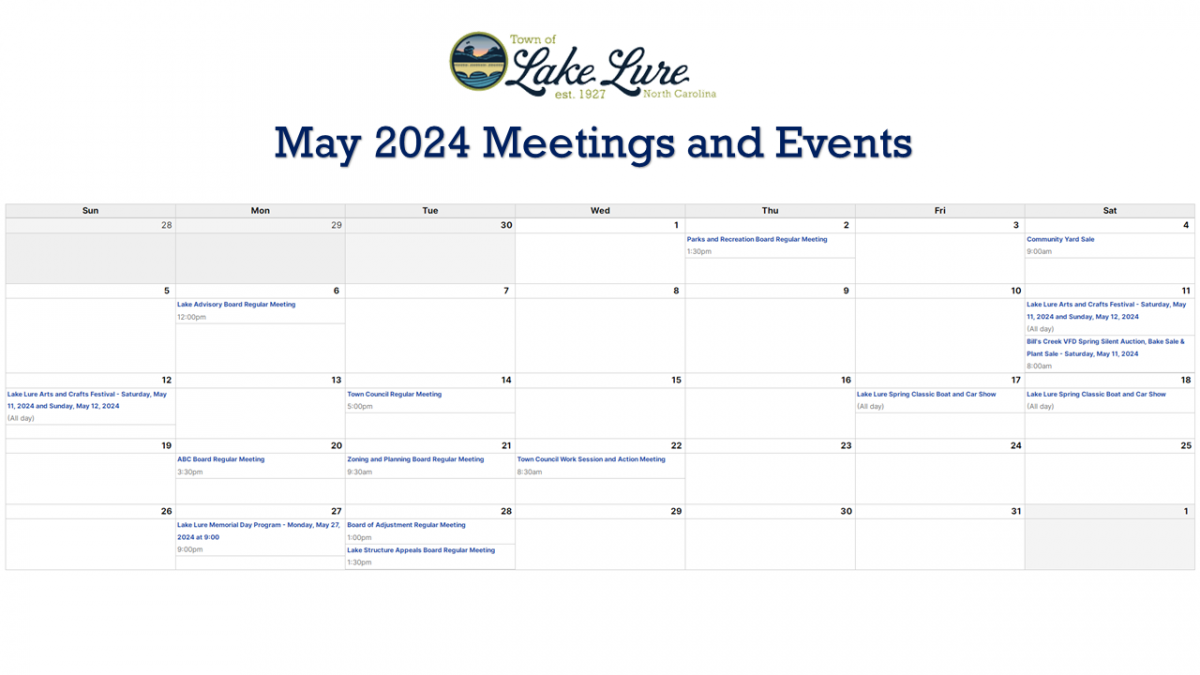 May 2024 Meetings and Events+