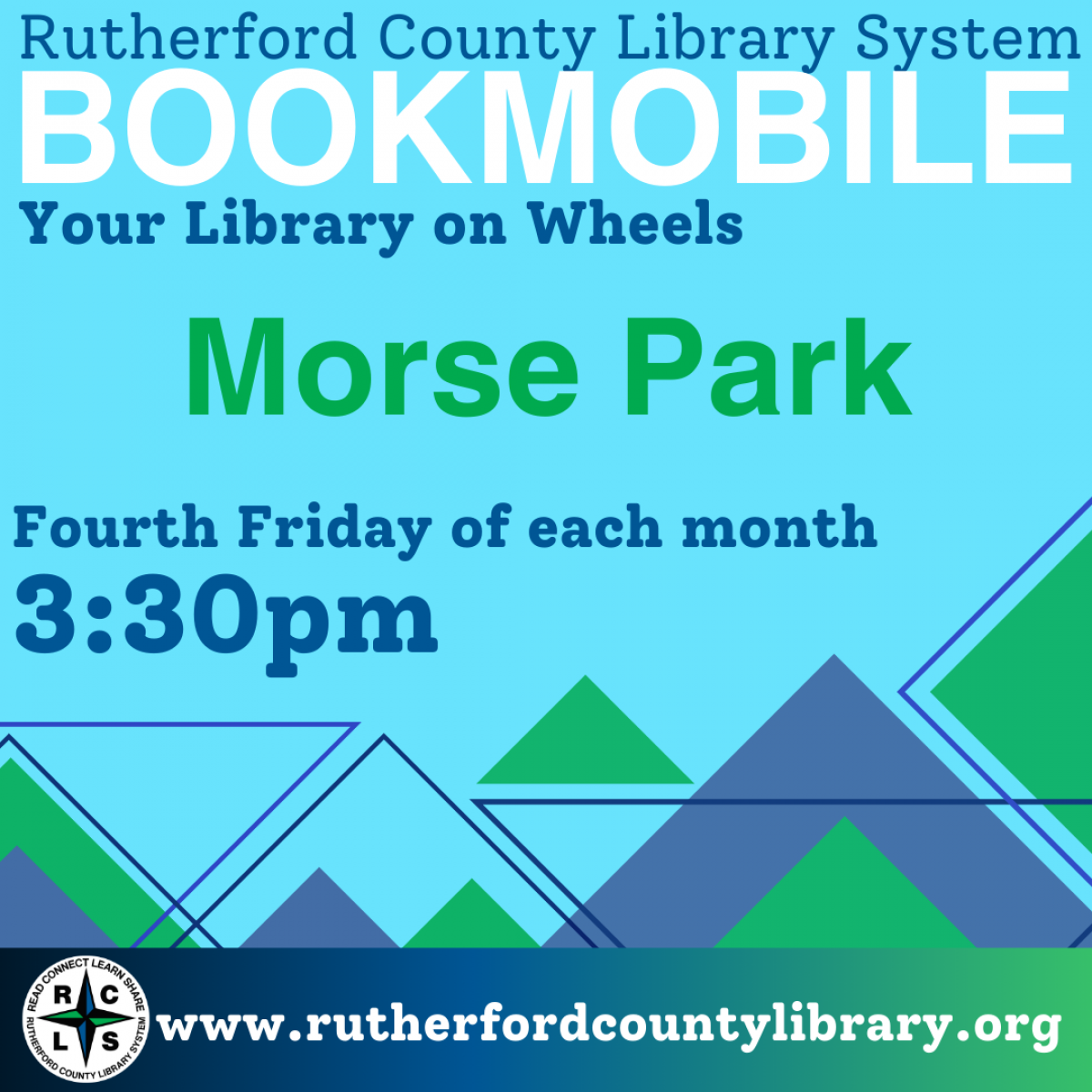 Bookmobile in Morse Park - 4th Friday of each Month