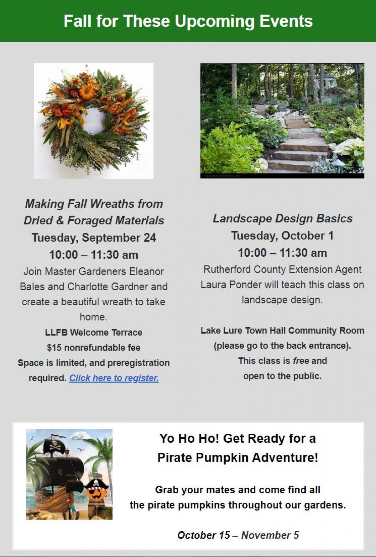 Flowering Bridge Fall Activities 2024