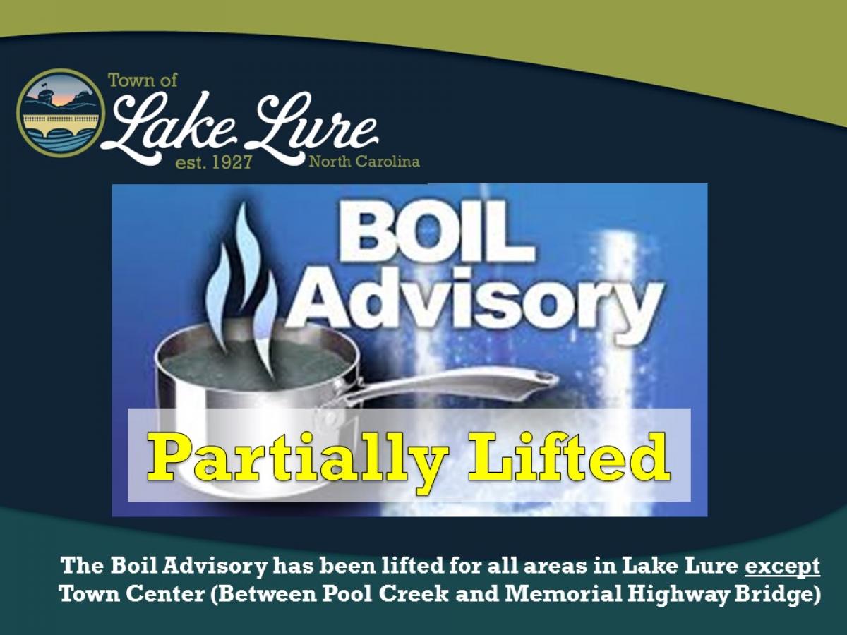 Boil Advisory Partially Lifted sign