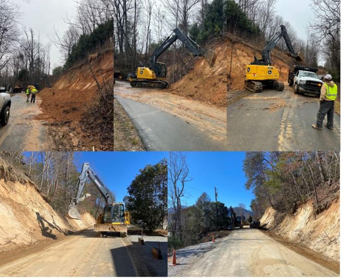 Burnt Ridge Rd Landslide Collage