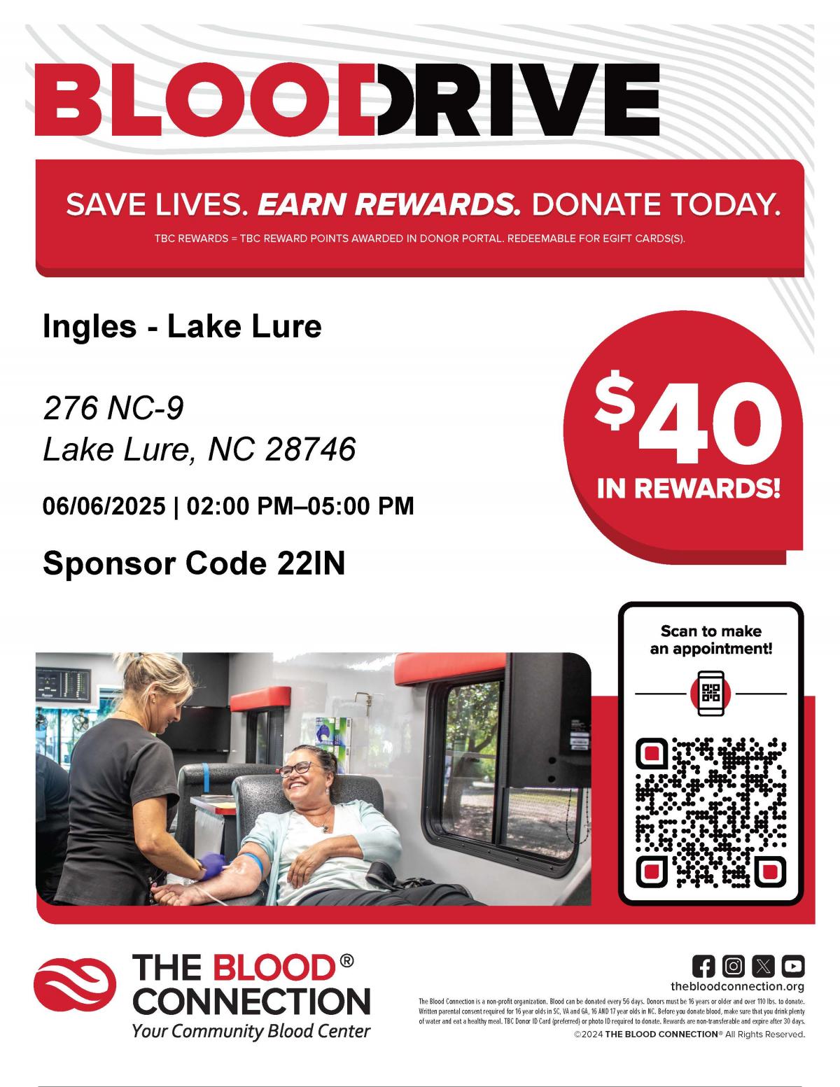 Blood Drive 060625 Ingles Lake Lure