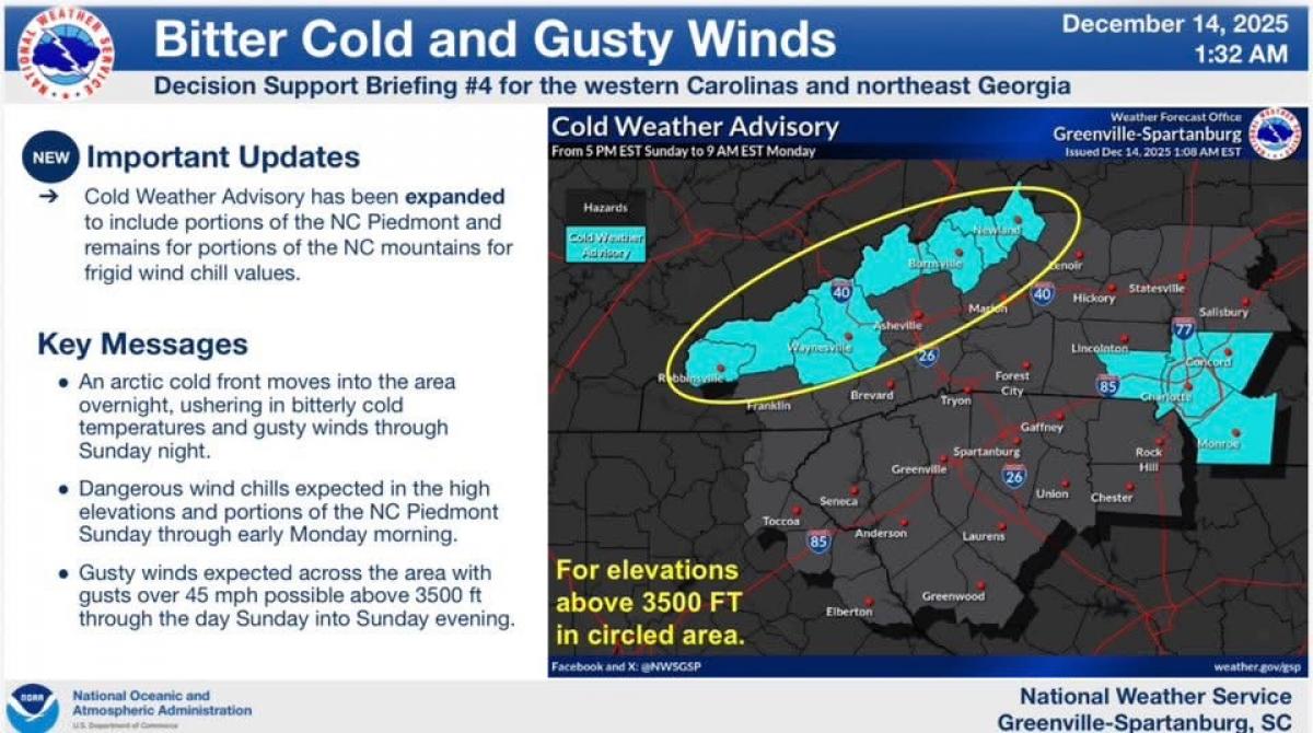 Prepare for bitter cold and gusty winds through Monday morning.
