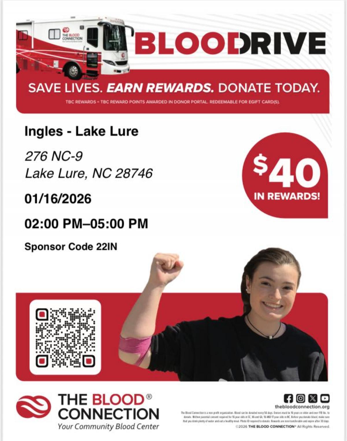 011626 Bood Connection Blood Drive at Ingles