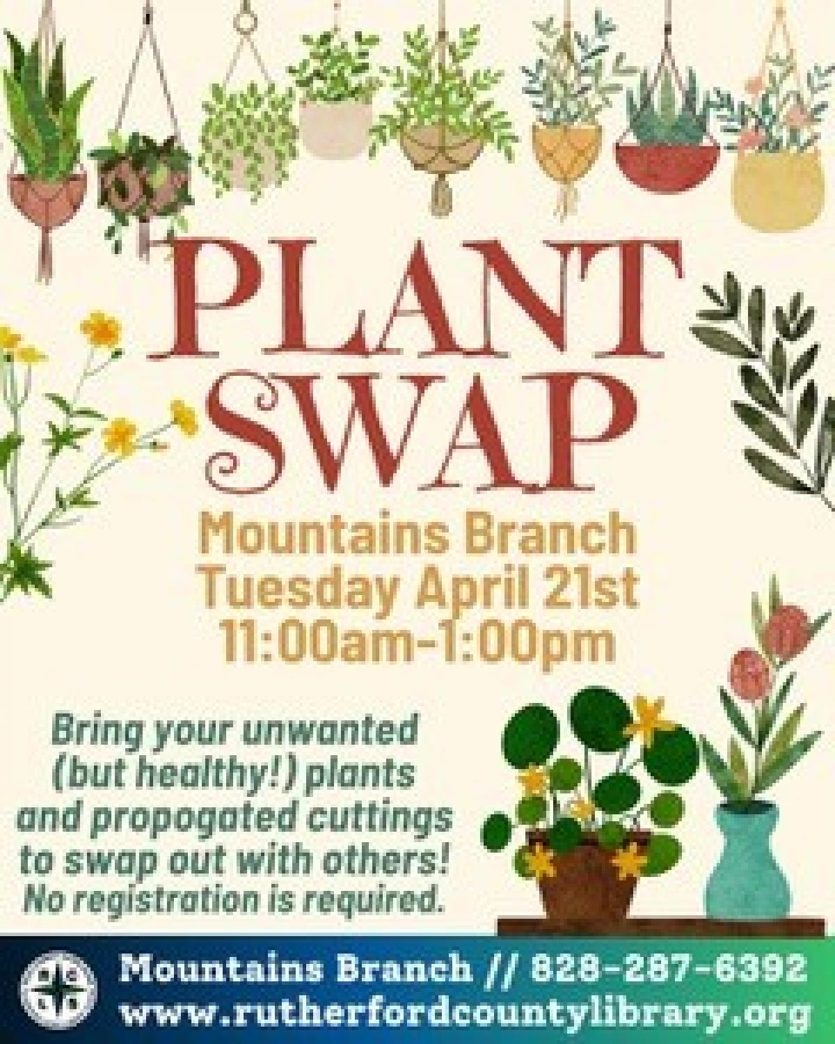 042126 at 11-1- Mountains Branch Library Event - Plant Swap