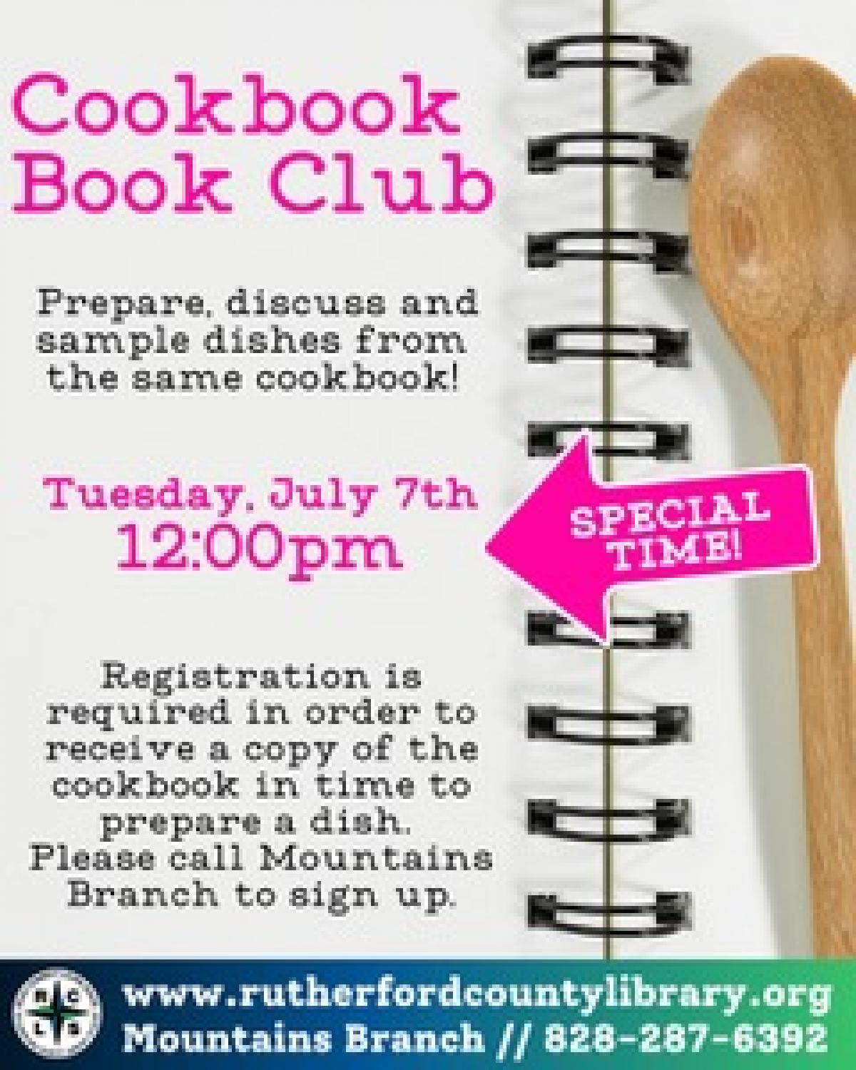 Mountains Branch Library Event - Cookbook Club - 7//26 at 12:00