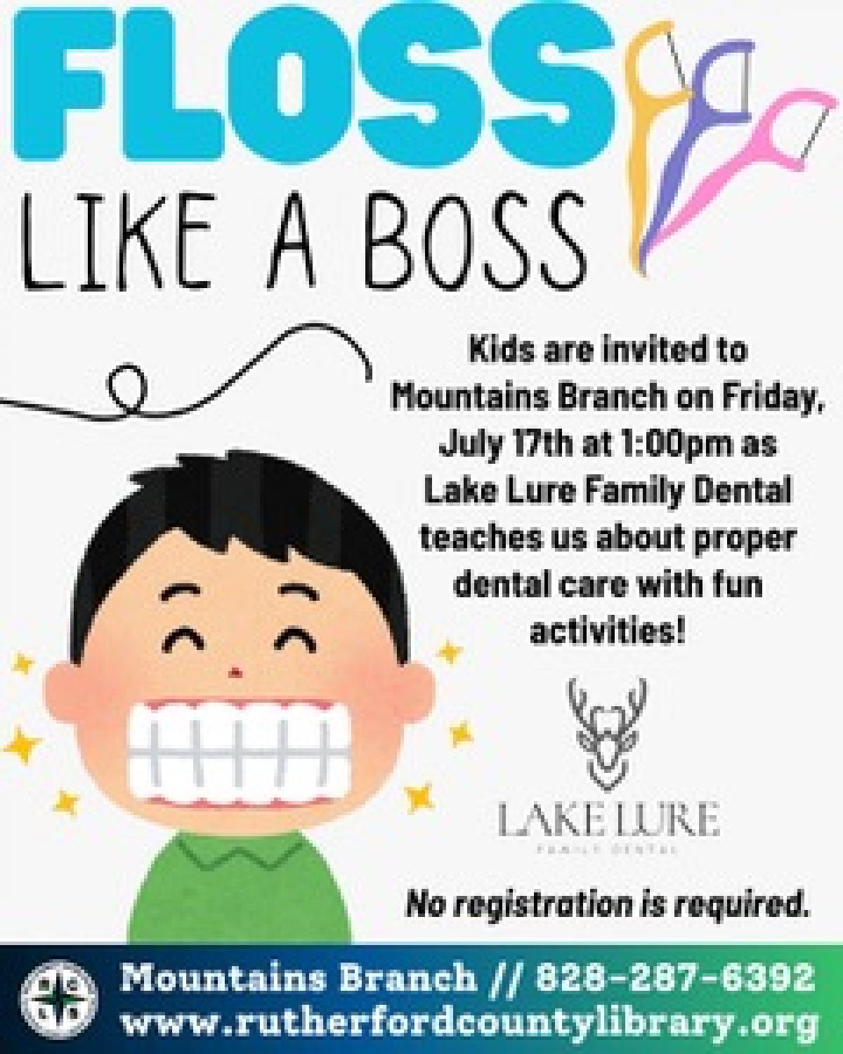 Mountains Branch Library Event - Floss Like a Boss - 7/17/26 at 1:00