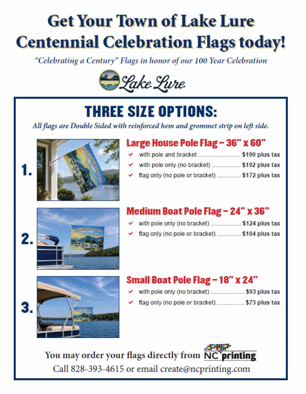 Order Form for Celebrating a Century Flags