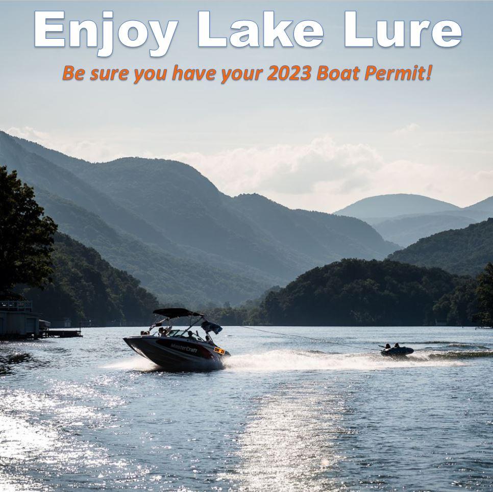 Important Reminder All Boats on Lake Lure Require A 2023 Boat Permit