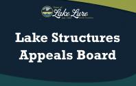 Lake Structures Appeals Board Sign