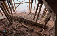 Debris under dock