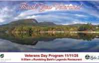 Veterans Day Invitation 11/11/25 at 9:00 at Legends Restaurant