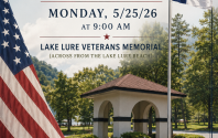 Memorial Day Program, Monday, 5/25/26 at 9AM at the Veterans Memorial