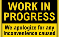Work in Progress Sign