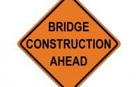 Bridge Construction Ahead Sign