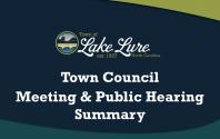 Town Council Meeting and Public Hearing Summary Sign