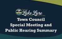Town Council Special Meeting - Public Hearing Summary 