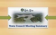 Town Council Meeting Summary Banner