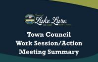 Town Council Work Session-Action Meeting Summary Sign